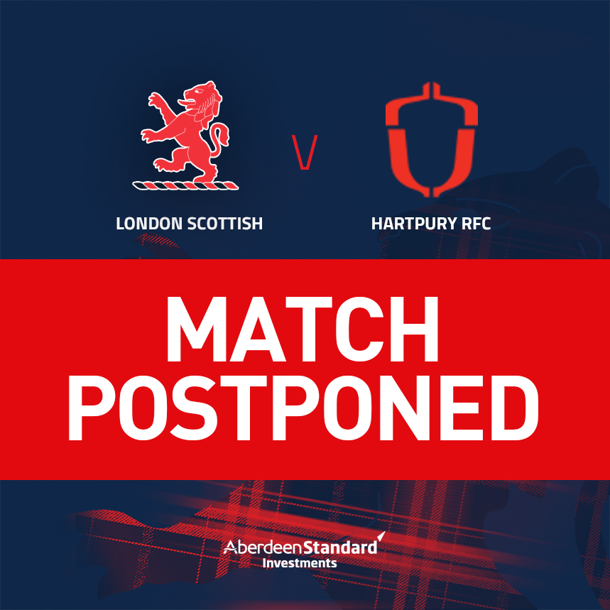 Match Postponed London Scottish Rugby