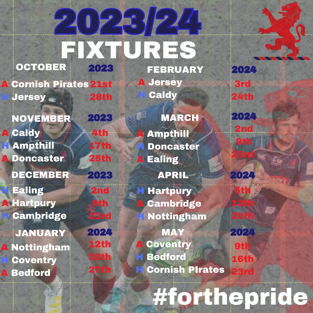 2021/22 Championship Fixtures Announced - London Scottish Rugby